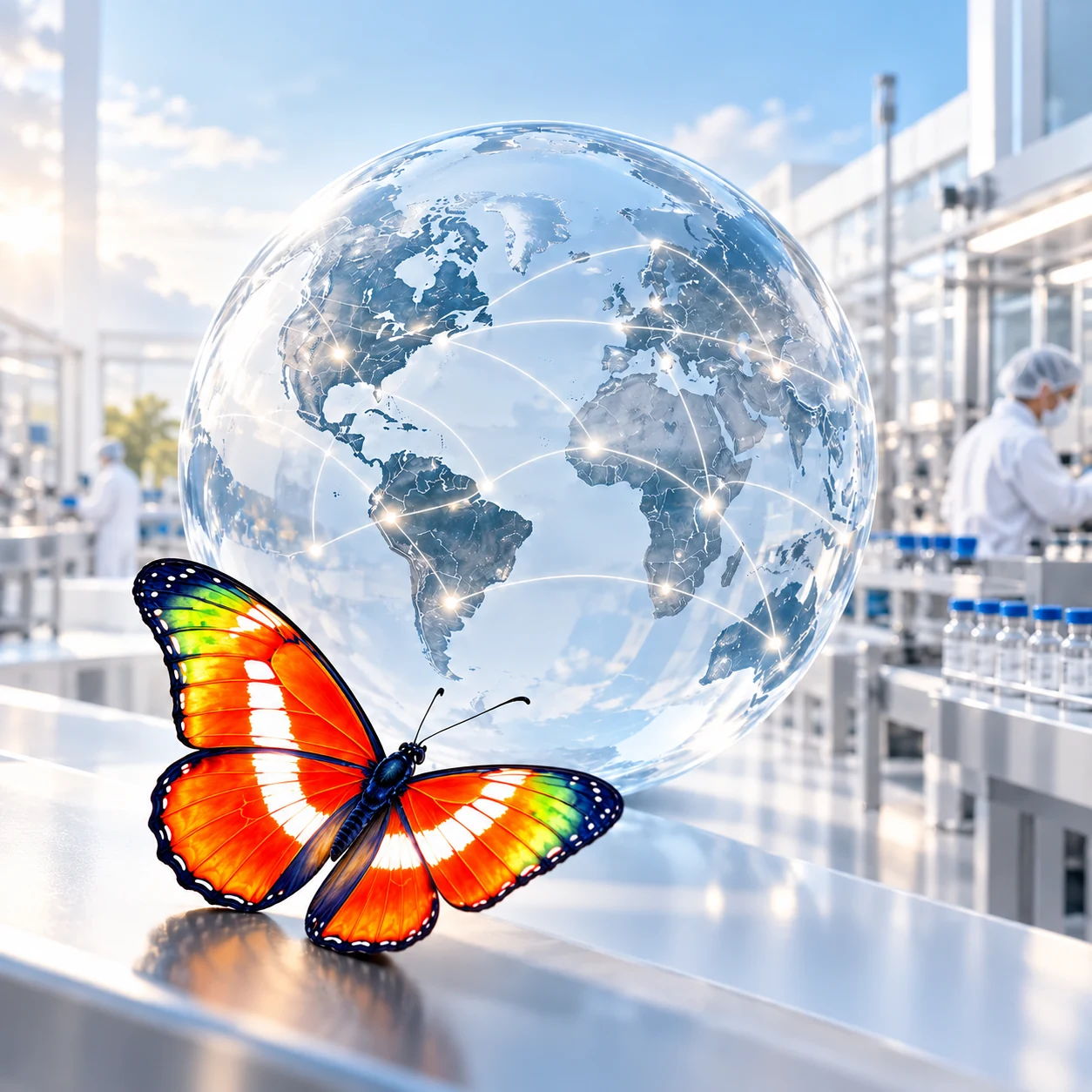 Mariposa y conexiones internacionales de proveedores